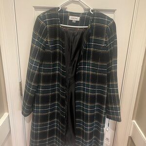 ✨NWT✨Calvin Klein Plaid Coat
